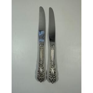 REED & BARTON Festivity Tiger Lily Silverplate Butter Knives Flatware Lot of TWO